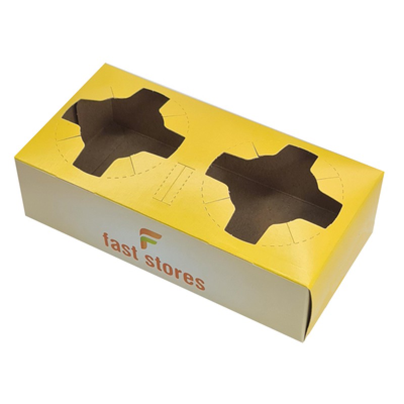 UNBRANDED FAST STORES χάρτινη ποτηροθήκη, 2 θέσεων, 50τμχ