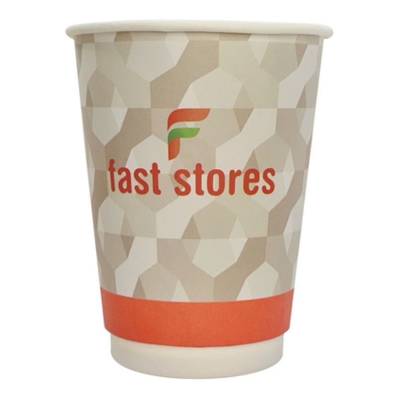 UNBRANDED FAST STORES χάρτινα ποτήρια καφέ, 16oz, χωρίς καπάκι, 20τμχ