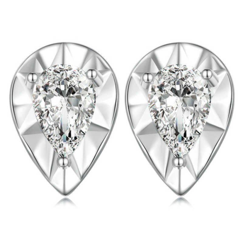 BAMOER BAMOER σκουλαρίκια καρφωτά BSE804, με κυβική ζιρκόνια, ασήμι 925, ασημί