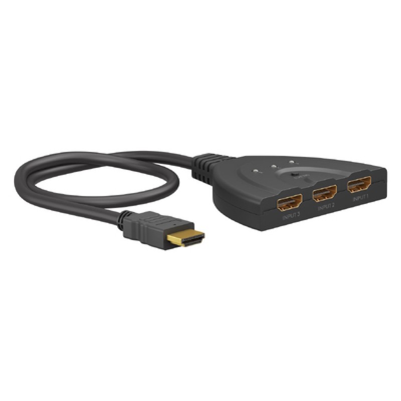 GOOBAY GOOBAY HDMI switch 58487, 3-in σε 1-out, 4K/30Hz, μαύρο