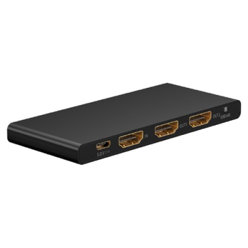 GOOBAY GOOBAY HDMI splitter 58481, 1-in σε 2-out, 4K/60Hz, μαύρο