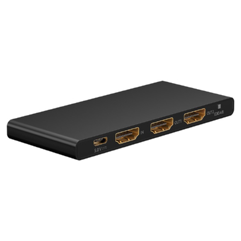 GOOBAY GOOBAY HDMI splitter 58481, 1-in σε 2-out, 4K/60Hz, μαύρο