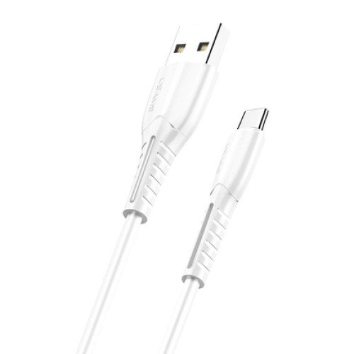 USAMS USAMS καλώδιο USB-C σε USB US-SJ366, 2A, 1m, λευκό