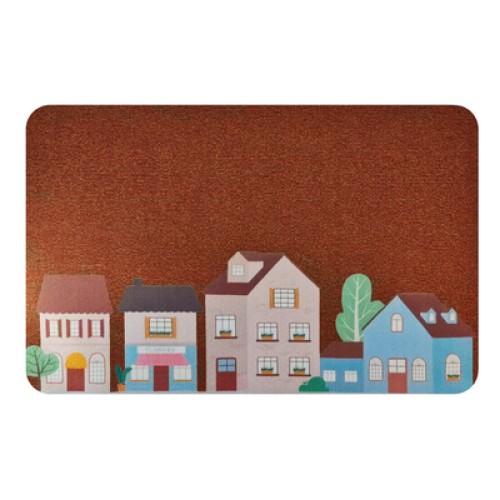 UNBRANDED Πατάκι εισόδου HUH-0113, αντιολισθητικό, 40 x 60cm, καφέ