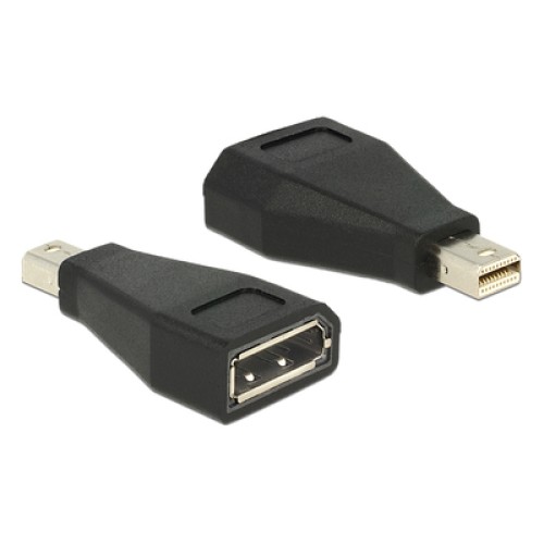 DELOCK DELOCK αντάπτορας mini DisplayPort σε DisplayPort 65238, 4K/60Hz, μαύρος