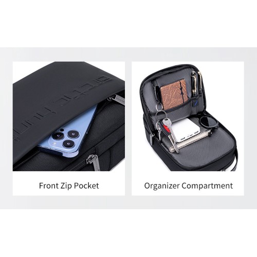 Arctic Hunter ARCTIC HUNTER τσάντα Crossbody XB00541, με θήκη tablet, 4L, μαύρη