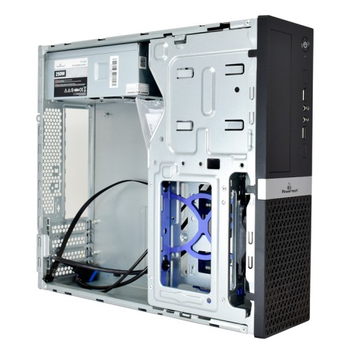 Powertech POWERTECH PC Case PT-1099 με 250W PSU, Micro-ATX, 356x102x338mm, μαύρο
