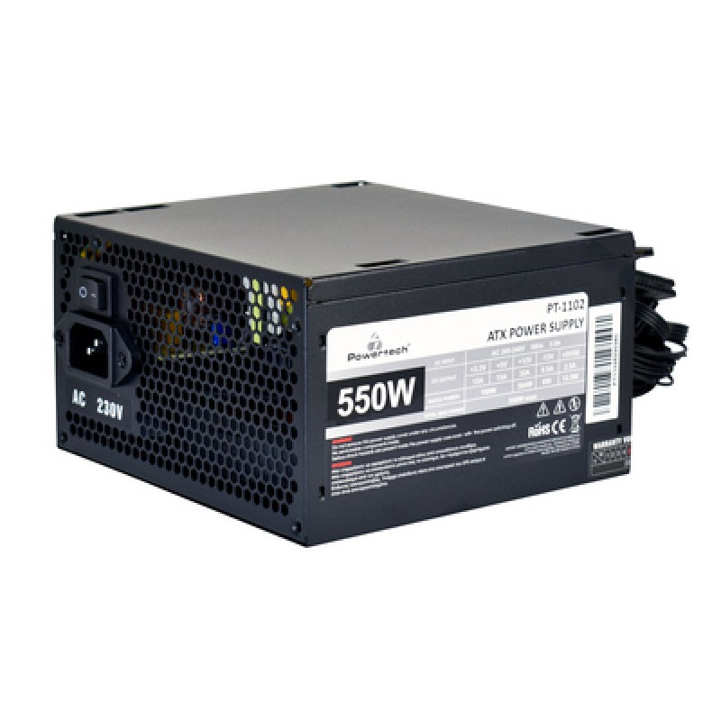 Powertech POWERTECH τροφοδοτικό για PC PT-1102, 550W, ATX, 120mm Fan
