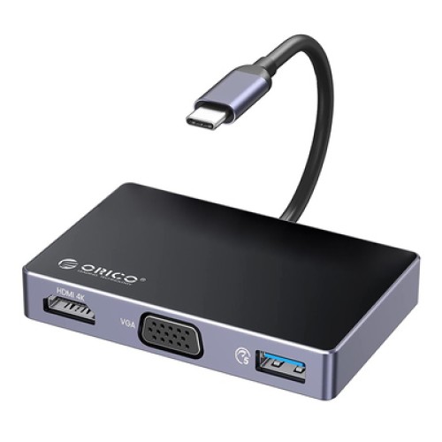 ORICO ORICO docking station DM-5P, 5 θυρών, USB-C σύνδεση, 100W PD, 4K, μαύρο