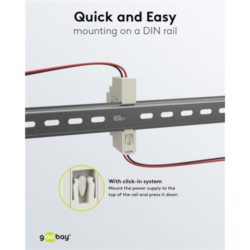 GOOBAY GOOBAY τροφοδοτικό 59574 για DIN rail, 5V/2.4A, 12W, IP20