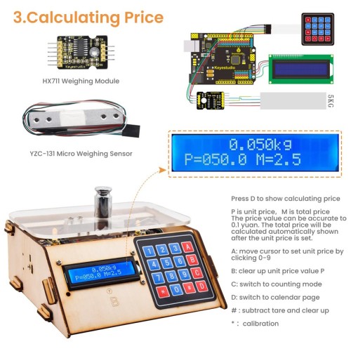 KEYESTUDIO KEYESTUDIO Electronic Scale Kit KS0345 για Arduino