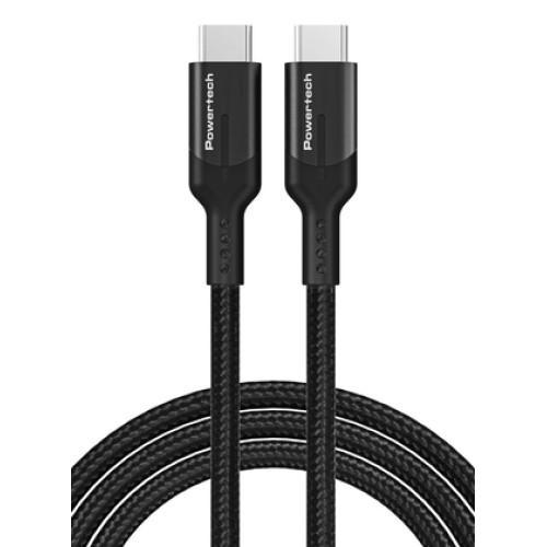 Powertech POWERTECH καλώδιο USB-C PTR-0140, PD 240W 5A, copper, 1m, μαύρο