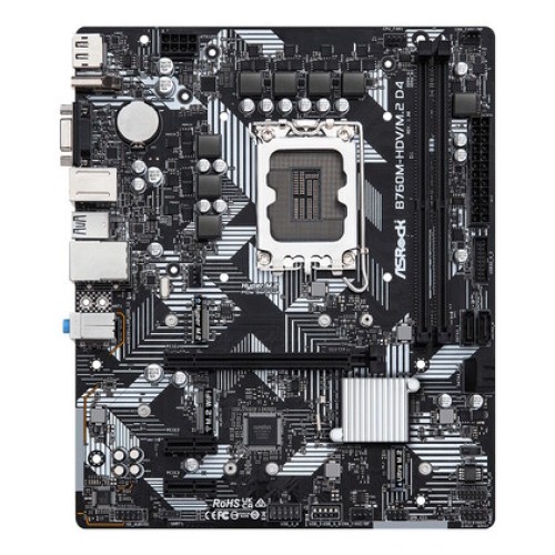 ASROCK ASROCK μητρική B760M-HDV/M.2 D4, 2x DDR4, s1700, USB 3.2 Gen1, mATX