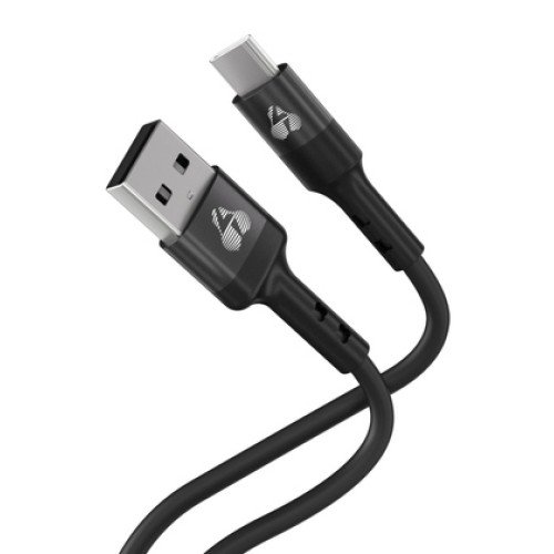 Powertech POWERTECH καλώδιο USB-C σε USB PTR-0161, σιλικόνης, 60W, 480Mbps, 1m, μαύρο
