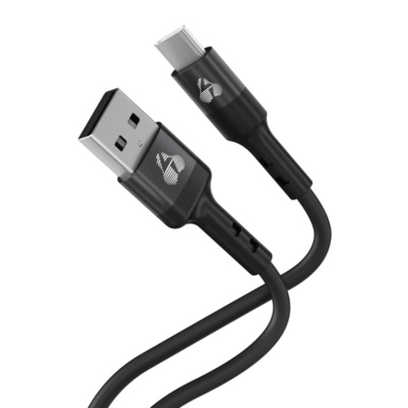 Powertech POWERTECH καλώδιο USB-C σε USB PTR-0161, σιλικόνης, 60W, 480Mbps, 1m, μαύρο