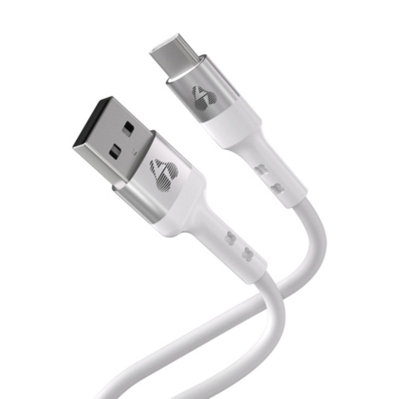 Powertech POWERTECH καλώδιο USB-C σε USB PTR-0162, σιλικόνης, 60W, 480Mbps, 1m, λευκό