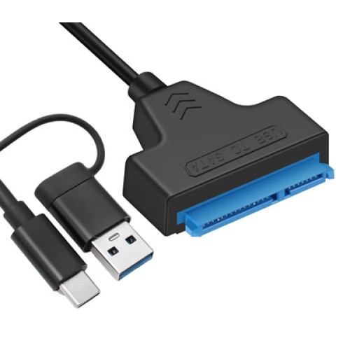 Powertech POWERTECH καλώδιο σύνδεσης HDD/SSD CAB-UC076, USB/USB-C σε SATA, 6Gbps