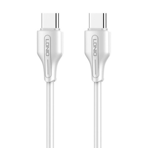 LDNIO LDNIO καλώδιο USB-C σε USB-C LC121C, 65W PD, 1m, λευκό