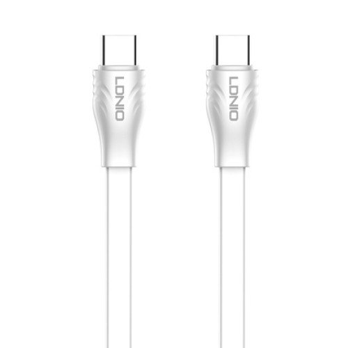LDNIO LDNIO καλώδιο USB-C σε USB-C LC131C, 65W PD, 1m, λευκό