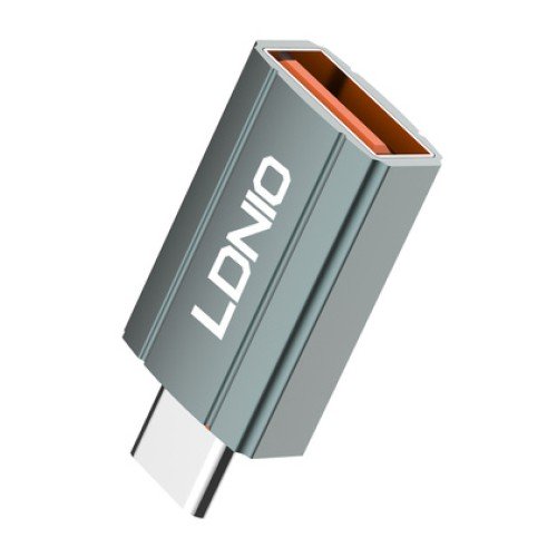 LDNIO LDNIO αντάπτορας USB-C σε USB LC140, αρσενικό σε θηλυκό, γκρι