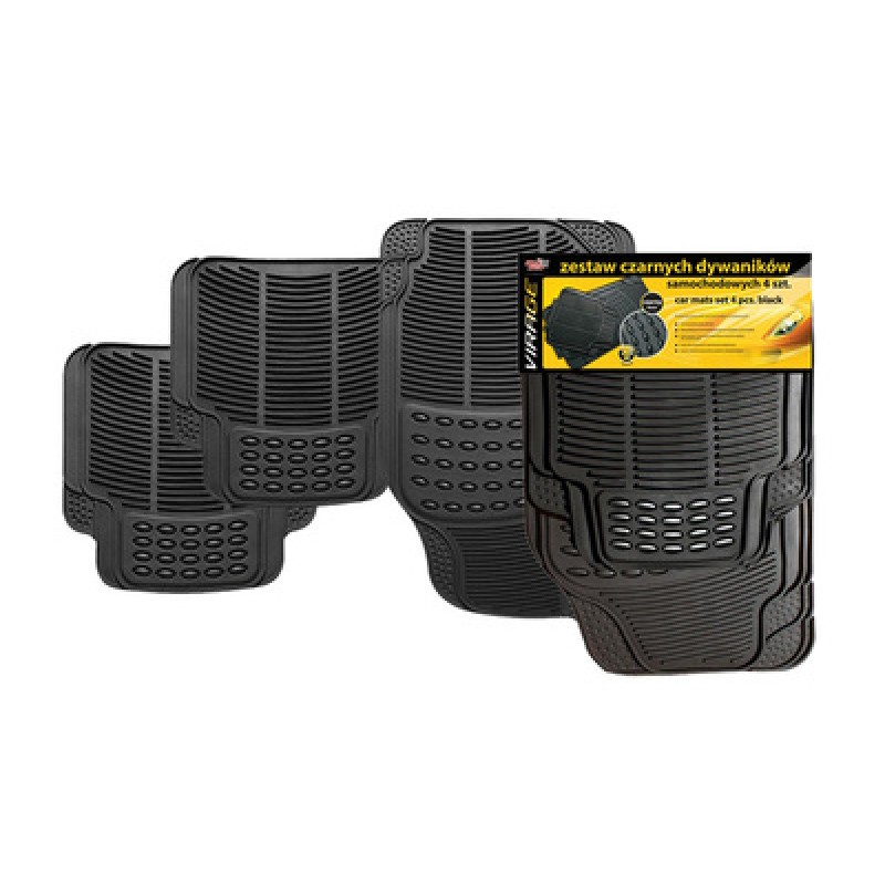 MOJE AUTO MOJE AUTO σετ πατάκια αυτοκινήτου 93-011, universal, μαύρο, 4τμχ