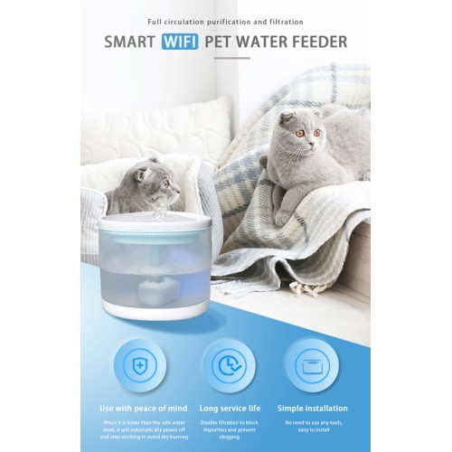Bruno BRUNO smart ποτίστρα για κατοικίδια BRN-0150 αυτόματη, WiFi, 2.5L, λευκή