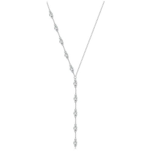 BAMOER BAMOER κολιέ BSN330 με κυβική ζιρκόνια, ασήμι 925, ασημί