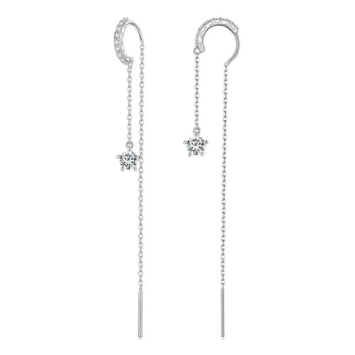 BAMOER BAMOER σκουλαρίκια κρεμαστά BSE830 με κυβική ζιρκόνια, ασήμι 925, ασημί