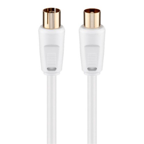 GOOBAY GOOBAY καλώδιο κεραίας 67286, αρσενικό σε θηλυκό, 80dB, 7.5m, λευκό