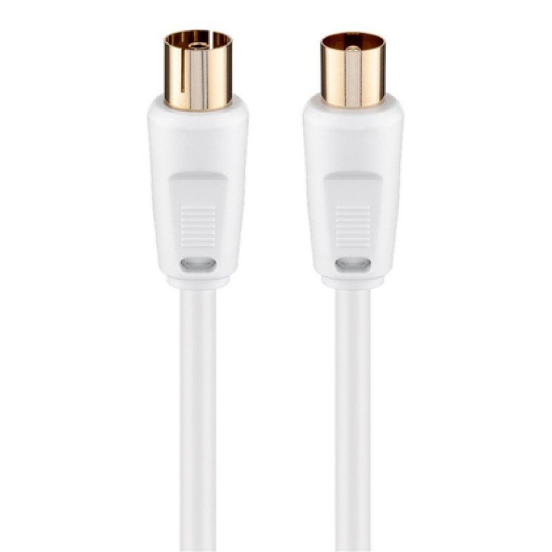 GOOBAY GOOBAY καλώδιο κεραίας 67286, αρσενικό σε θηλυκό, 80dB, 7.5m, λευκό