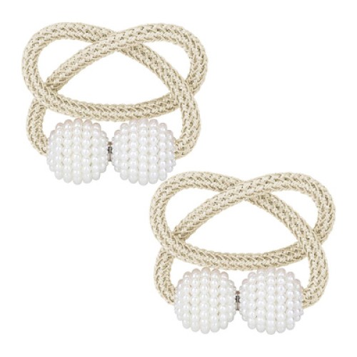 ROXXANI ROXXANI δέστρα κουρτίνας RXN-0023, μαγνητική, 43cm, μπεζ, 2τμχ