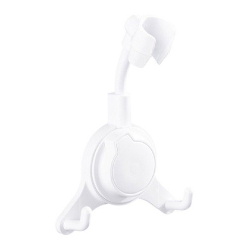 UNBRANDED Επιτοίχια βάση για τηλέφωνο μπάνιου HUH-0133, με γάντζους, λευκή