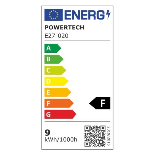 Powertech POWERTECH LED λάμπα E27-020, 9W, 4000K, E27, 820lm