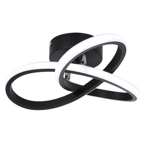 Powertech POWERTECH LED φωτιστικό οροφής HLL-0113, 18W, 4000K, 26x26x12cm, μαύρο