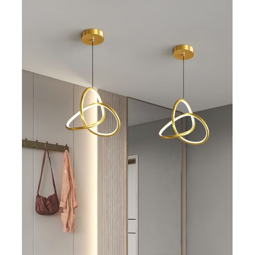 Powertech POWERTECH LED φωτιστικό οροφής HLL-0122, 15W, 4000K, Φ22cm x 1m, χρυσό