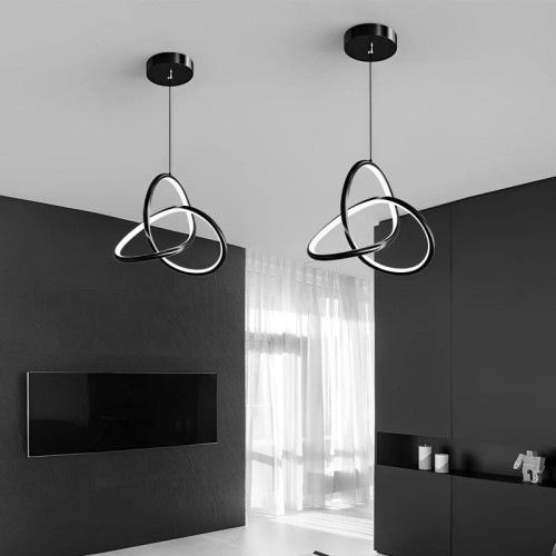 Powertech POWERTECH LED φωτιστικό οροφής HLL-0123, 15W, 4000K, Φ22cm x 1m, μαύρο