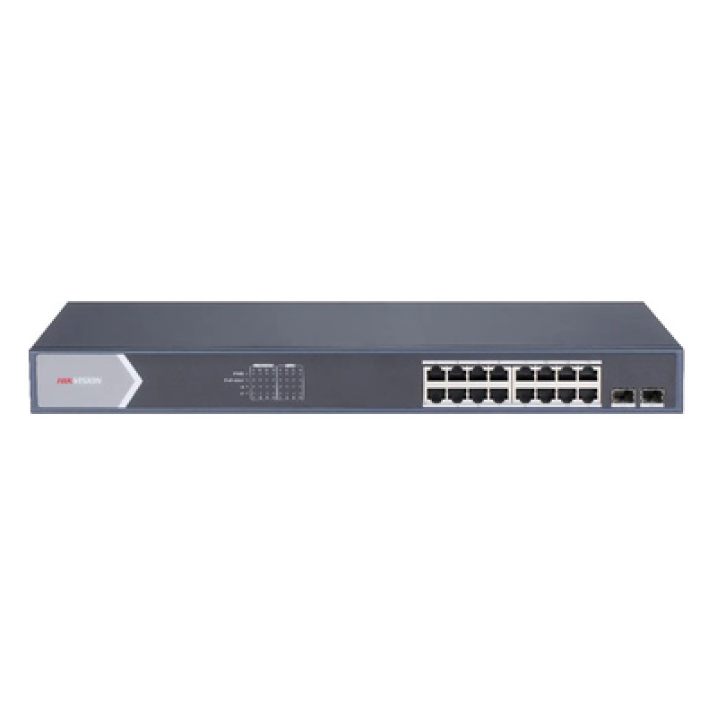 Hikvision HIKVISION Managed switch DS-3E1518P-SI, 16x PoE & 2x SFP ports, 1000Mbps