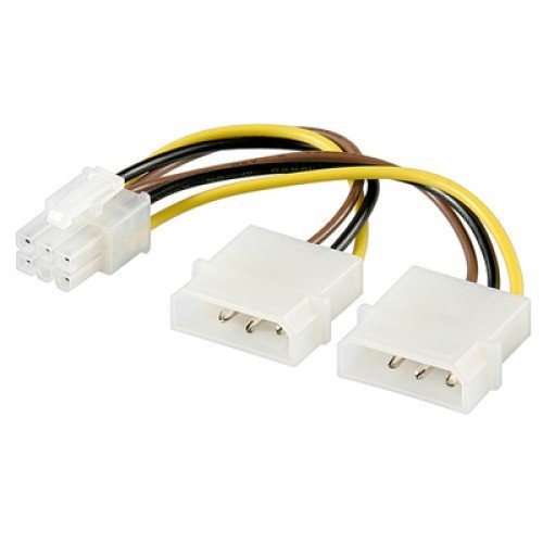 GOOBAY GOOBAY καλώδιο 2x molex 4pin σε 1x 6pin 51360, 0.15m