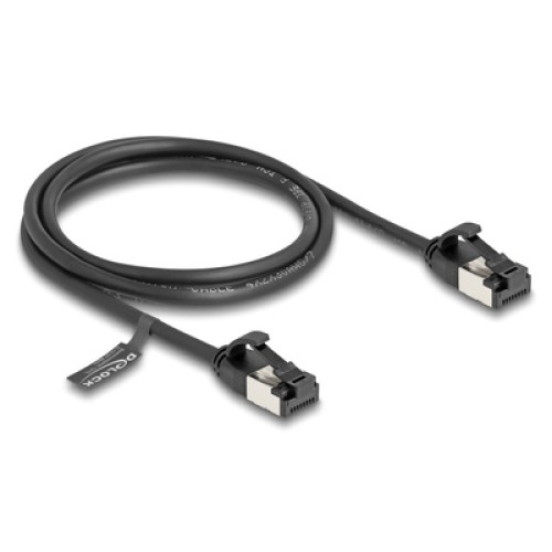 DELOCK DELOCK καλώδιο δικτύου 80183, CAT 8.1 U/FTP, 40Gbps, εύκαμπτο, 1m, μαύρο