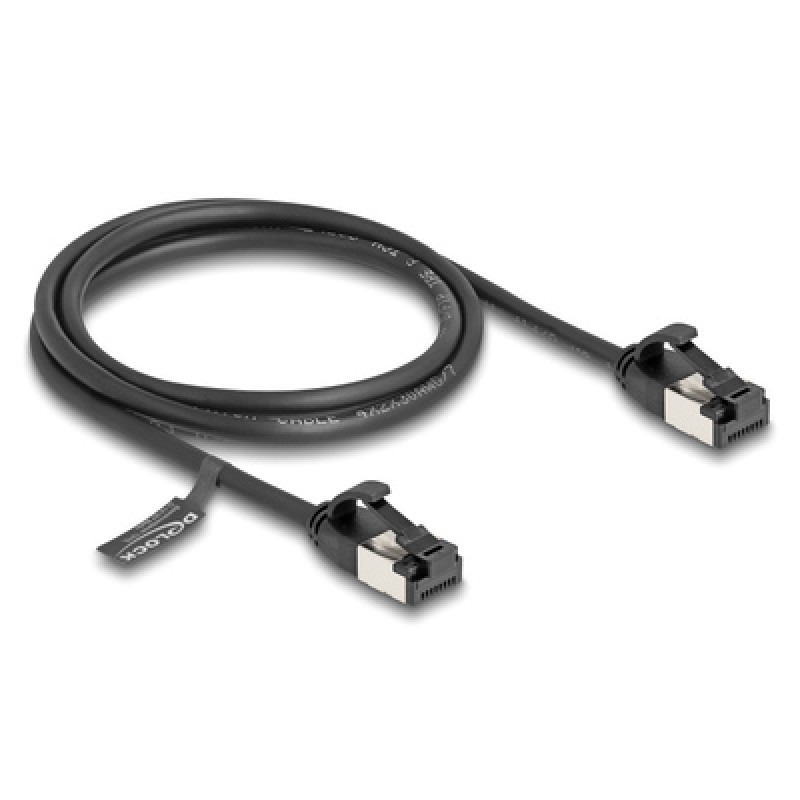 DELOCK DELOCK καλώδιο δικτύου 80183, CAT 8.1 U/FTP, 40Gbps, εύκαμπτο, 1m, μαύρο