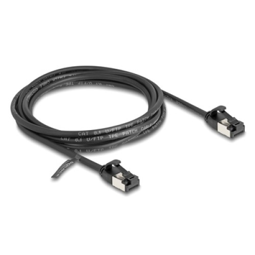 DELOCK DELOCK καλώδιο δικτύου 80184, CAT 8.1 U/FTP, 40Gbps, εύκαμπτο, 2m, μαύρο