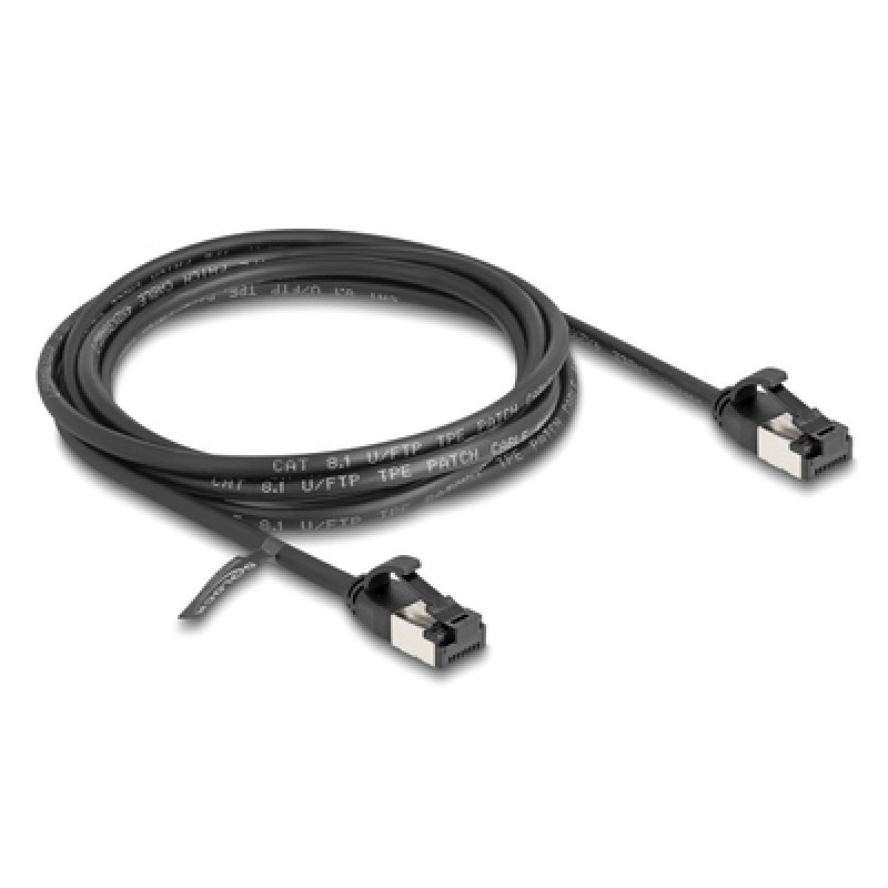DELOCK DELOCK καλώδιο δικτύου 80184, CAT 8.1 U/FTP, 40Gbps, εύκαμπτο, 2m, μαύρο