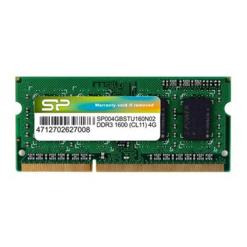 SILICON POWER SILICON POWER Μνήμη DDR3 SODimm, 4GB, 1600MHz, PC3-12800, CL11