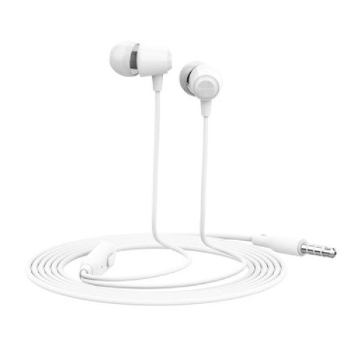 CELEBRAT CELEBRAT earphones με μικρόφωνο G4, 3.5mm σύνδεση, Φ10mm, 1.2m, λευκό