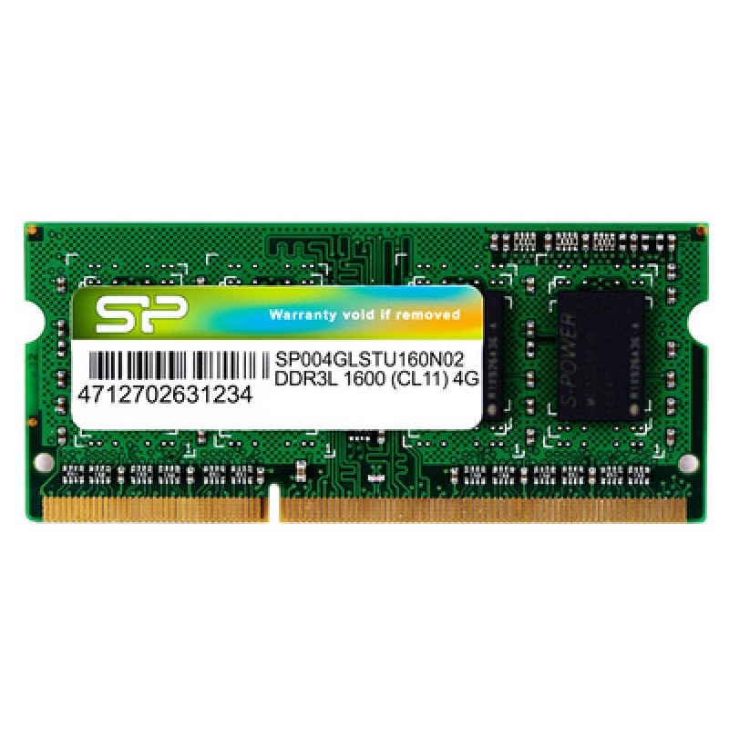 SILICON POWER SILICON POWER Μνήμη DDR3L SODimm , 4GB, 1600MHz, PC3L-12800, CL11, 1.35v