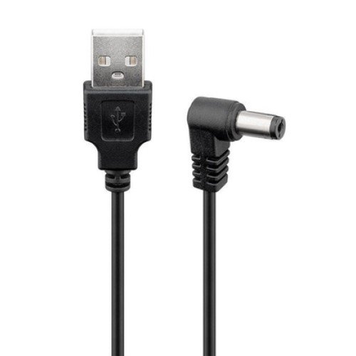 Powertech POWERTECH καλώδιο USB σε DC 5.5x2.5mm CAB-U121, copper, 1.5m, μαύρο
