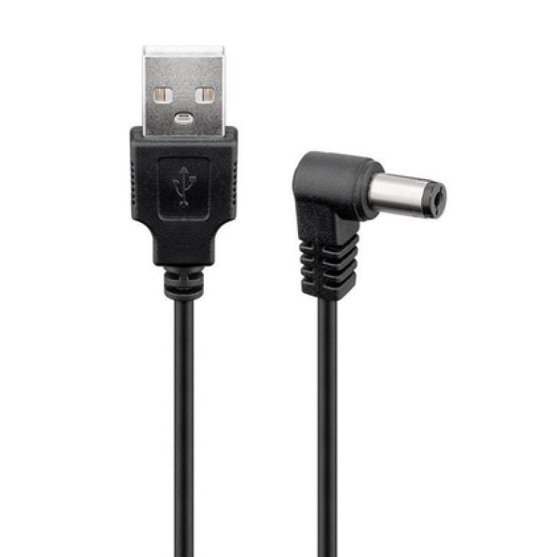 Powertech POWERTECH καλώδιο USB σε DC 5.5x2.5mm CAB-U121, copper, 1.5m, μαύρο