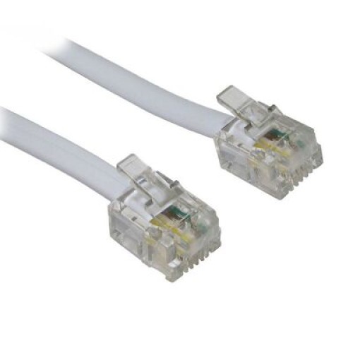 Powertech POWERTECH καλώδιο τηλεφώνου CAB-T028 RJ11 6P4C, CCA, 20m, λευκό