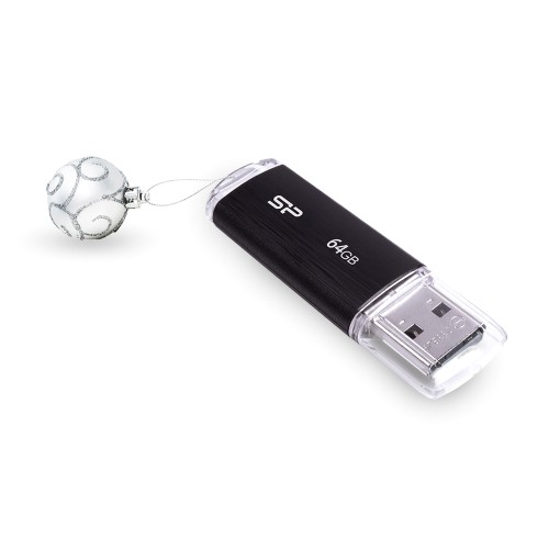 SILICON POWER SILICON POWER USB Flash Drive Ultima U02, 64GB, USB 2.0, μαύρο