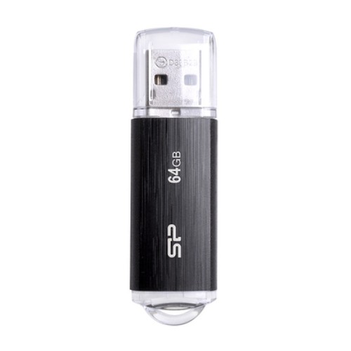 SILICON POWER SILICON POWER USB Flash Drive Ultima U02, 64GB, USB 2.0, μαύρο